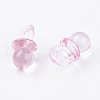 Pink Color Transparent Acrylic Baby Pacifier Pendants X-TACR-R16-4-2