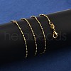 Brass Ball Chain Necklaces KK-P304-03G-3
