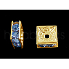 Brass Rhinestone Spacer Beads RSB074NF-14G-1