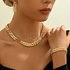 Middle Eastern Style Iron Chain Bracelets & Earrings & Necklaces Sets for Women's Events UC7587-2