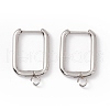 Tarnish Resistant 201 Stainless Steel Hoop Earring Findings STAS-H166-01P-2