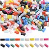 SUNNYCLUE 1000pcs 10 Colors Opaque Acrylic Slide Charms OACR-SC0001-37B-1