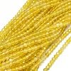 Natural Yellow Agate Beads Strands G-O180-05C-1