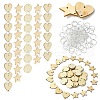 50Pcs Undyed Wood Connector Charms WOOD-FS0001-12A-2