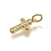 Brass Micro Pave Cubic Zirconia Pendants KK-Z100-39G-04-2