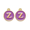 Golden Plated Alloy Enamel Charms ENAM-Q437-12Z-1