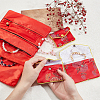 AHADERMAKER 4Pcs 4 Style Embroidery Damask Cloth Pouches ABAG-GA0001-13-3