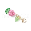 Flower Glass Pearl & Seed Beads Pendant Decorations HJEW-MZ00274-05-4