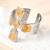 304 Stainless Steel Adjustable Cuff Rings RJEW-V011-02GP-2
