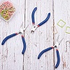 Set of 3 Jewelry Making Supplies Craft DIY Pliers Tool Set Flat Nosed Round Nosed Wire Cutter Pliers Blue TOOL-YW0001-07-7