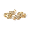 Brass Micro Pave Cubic Zirconia Pendants KK-B061-20G-02-3