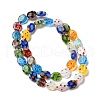 Handmade Millefiori Glass Heart Bead Strands LK-U001-01-2