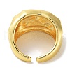 Brass Open Cuff Ring RJEW-E292-06G-3