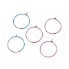 Ion Plating(IP) 316 Surgical Stainless Steel Hoop Earrings Findings STAS-F149-32M-E-1
