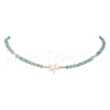 Summer Beach Natural Green Aventurine Round Beaded Necklaces NJEW-JN05262-05-2