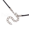 Glass Seed Beads & Synthetic Blue Goldstone Beaded Cross Pendant Necklaces NJEW-MZ00103-03-5