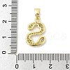 Brass Micro Pave Cubic Zirconia Pendants ZIRC-C012-01G-19-3