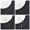 SUNNYCLUE Brass Earrings Findings Kits KK-SC0001-33-6