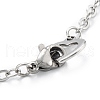 304 Stainless Steel Charms Anklets STAS-A052-66P-4