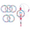 5Pcs Ring Food Grade Eco-Friendly Silicone Focal Beads JX894K-1