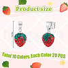   12Pcs Polymer Clay Rhinestone Pendants RB-PH0001-52-2