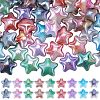 SUNNYCLUE 50Pcs Two Tone Opaque Acrylic Beads SACR-SC0001-28-1