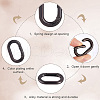 SOFPLATE 18Pcs Alloy Spring Gate Rings FIND-SP0001-43-6