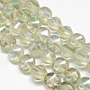 Electroplate Frosted Crystal Glass Bicone Beads Strands EGLA-F038-A12-01-2