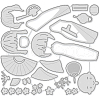 Carbon Steel Cutting Dies Stencils DIY-WH0309-067-2