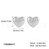 Simple Stainless Steel Heart Stud Earrings CV5398-2-2
