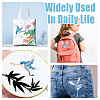 2Pcs 2 Style Crane Pattern Water Soluble Computerized Embroidery Cloth Sew on Appliques PATC-FG0001-67A-7