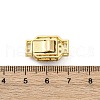 Rectangle Brass Micro Pave Clear Cubic Zirconia Box Clasps KK-G505-36G-01-3