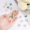 AHADERMAKER 16Pcs 4 Colors Glass Pendants GLAA-GA0001-32-3