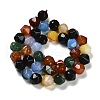 Dyed Natural Agate Beads Strands G-G203-08D-2