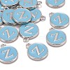 Platinum Plated Alloy Enamel Charms X-ENAM-S118-04Z-P-4