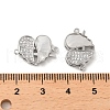 Brass Micro Pave Clear Cubic Zirconia Connector Charms KK-P260-19P-02-3
