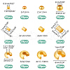 240Pcs 12 Styles Brass & Iron Crimp Beads FIND-LP0001-05-2