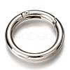 Zinc Alloy Spring Gate Rings PALLOY-C100-01P-06-1