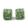 Cube Shape Polymer Clay Rhinestone Beads CLAY-NH0001-08F-1
