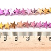 Gradient Color Electroplated Synthetic Non-magnetic Hematite Beads Strands G-A263-F01-03-4