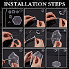 Plastic Minifigures Display Stands with Adjustable Snake Bone Bracket ODIS-WH0070-81A-4