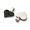 201 Stainless Steel Clay Pendants STAS-R166-02E-P-2