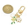 Flower Smiling Face Alloy Enamel Pendant Decorations HJEW-JM02807-3