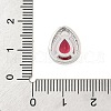Brass Micro Pave Cubic Zirconia Slide Charms ZIRC-I068-14P-4