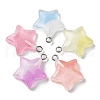 Gradient Color Transparent Resin Pendants RESI-A025-07-1