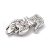 Brass Micro Pave Cubic Zirconia Charms ZIRC-F131-07P-3
