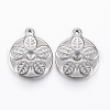 Tarnish Resistant 304 Stainless Steel Pendant Rhinestone Settings STAS-H420-59P-1