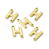 Rack Plating Brass Letter Connector Charms KK-C007-38G-H-1