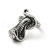 316 Stainless Steel Snake Finger Ring RJEW-C030-05D-AS-3