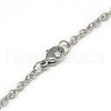 Trendy Unisex 304 Stainless Steel Cable Chain Necklaces NJEW-L043-16P-3